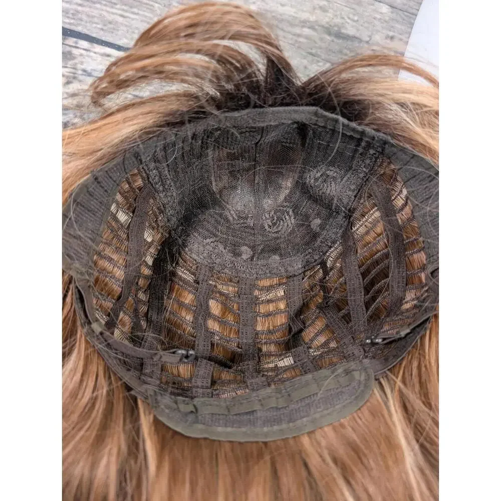 Unbranded Wavy Long‎ Red Wig With Blonde Highlights And Brown Underttones